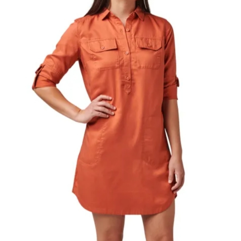 5.11 Tactical Helena Shirt Dress In Mountain Red